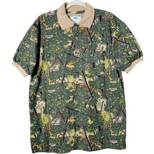 VTG Bushlan 1989 Mens Camo Texas Hunting Outdoor Short Sleeve Polo Shirt Large
